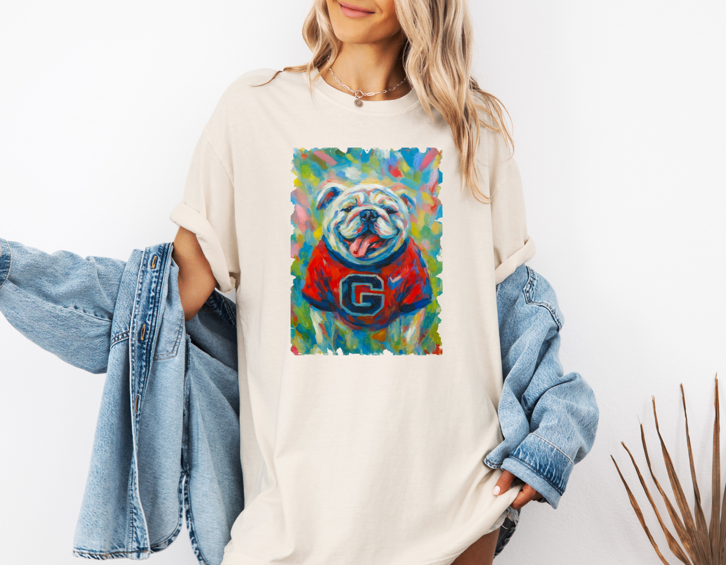 Watercolor Georgia Bulldog