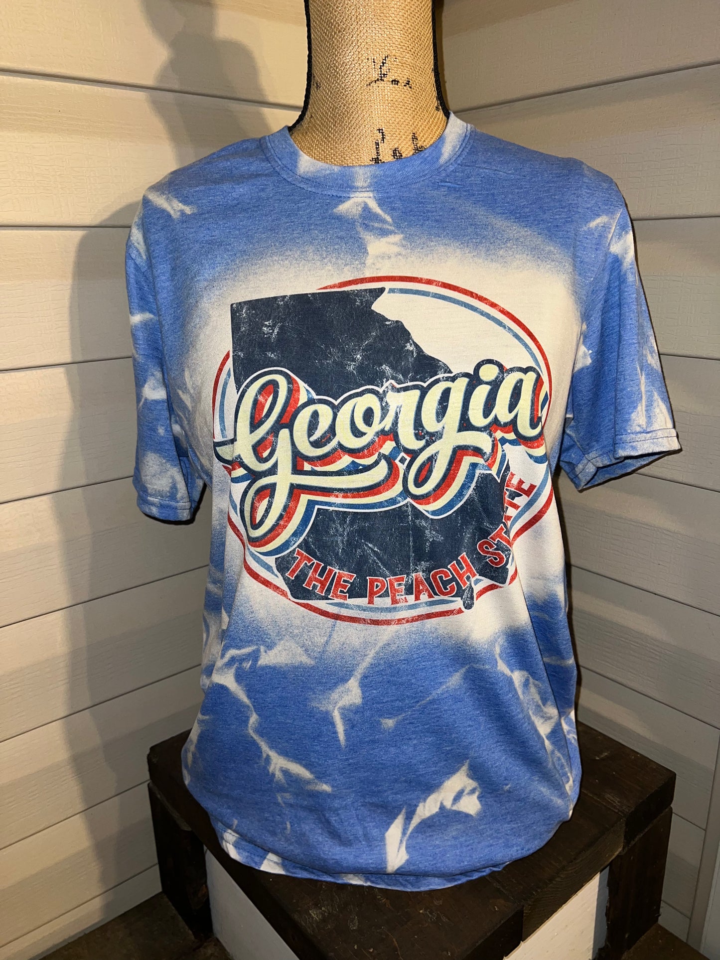 Georgia The Peach Sate BLEACHED