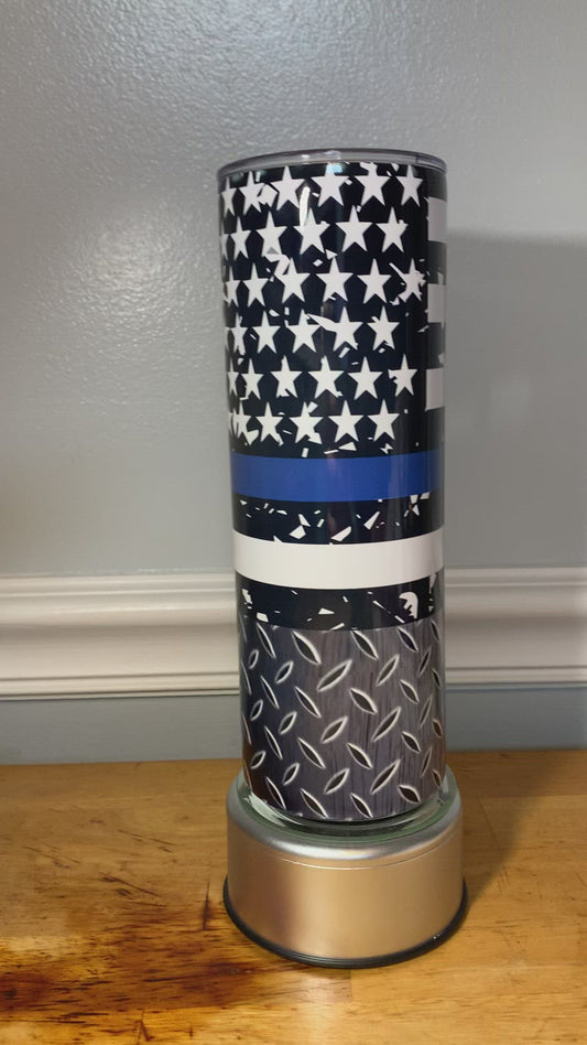Back The Blue Flag Tumbler