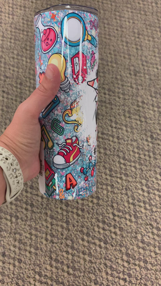 Teacher Life Messy Bun Tumbler