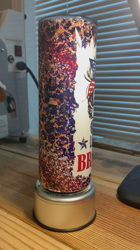 Let’s Go Brandon Messy Bun Tumbler