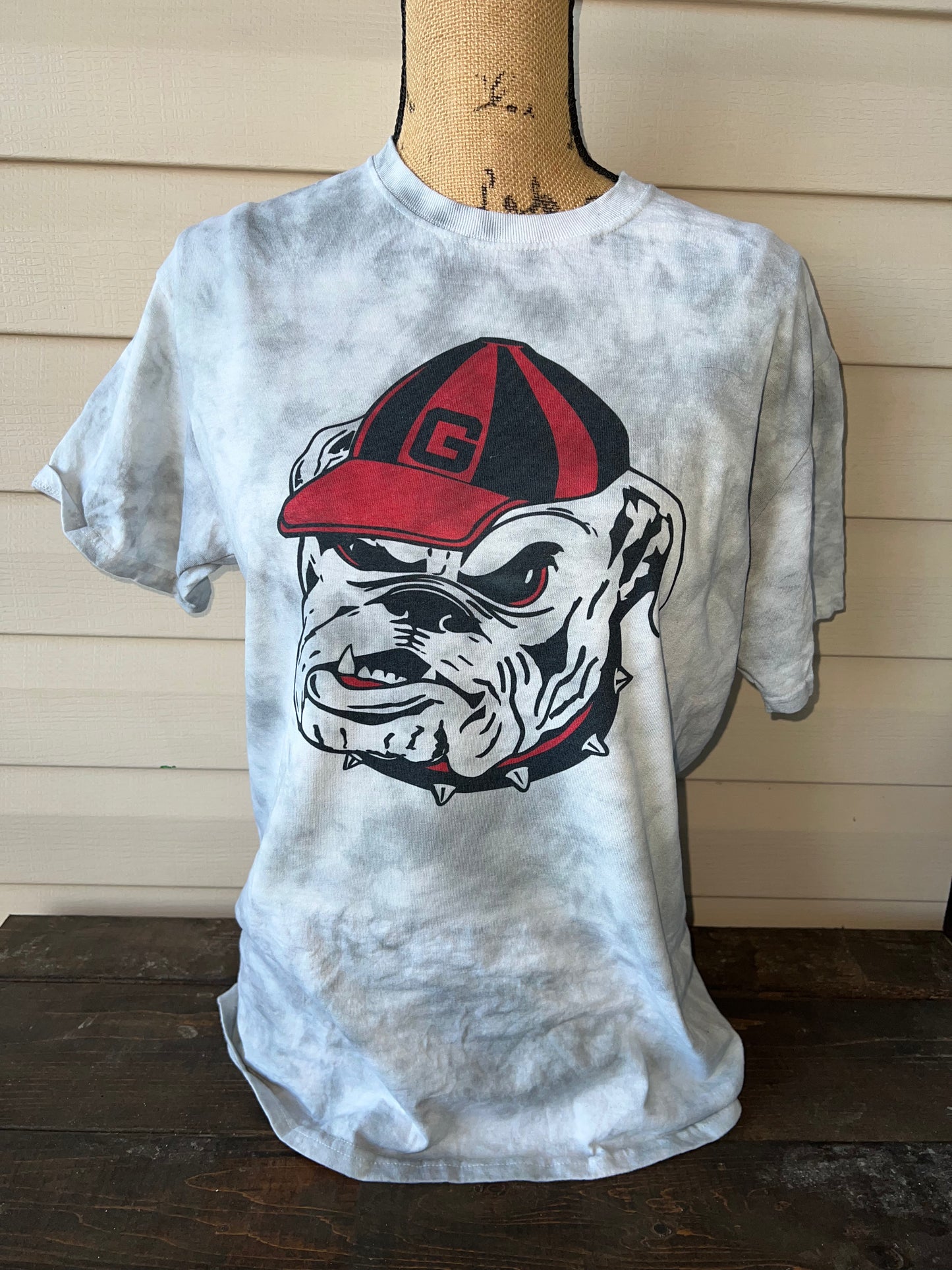 Retro Georgia Bulldog Dyed Tee