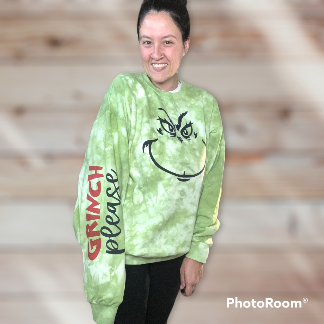 Grinch Please Dyed Sweatshirt