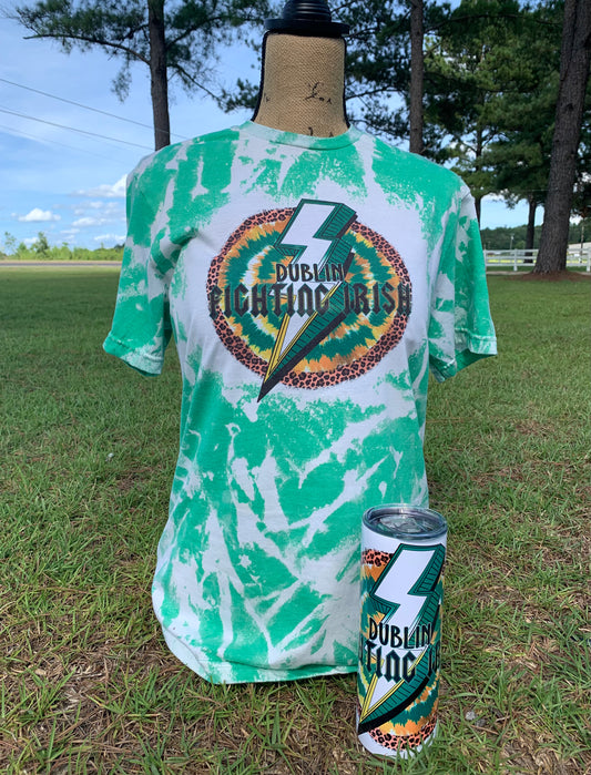 Dublin Fighting Irish - Lightning Bolt - BLEACHED