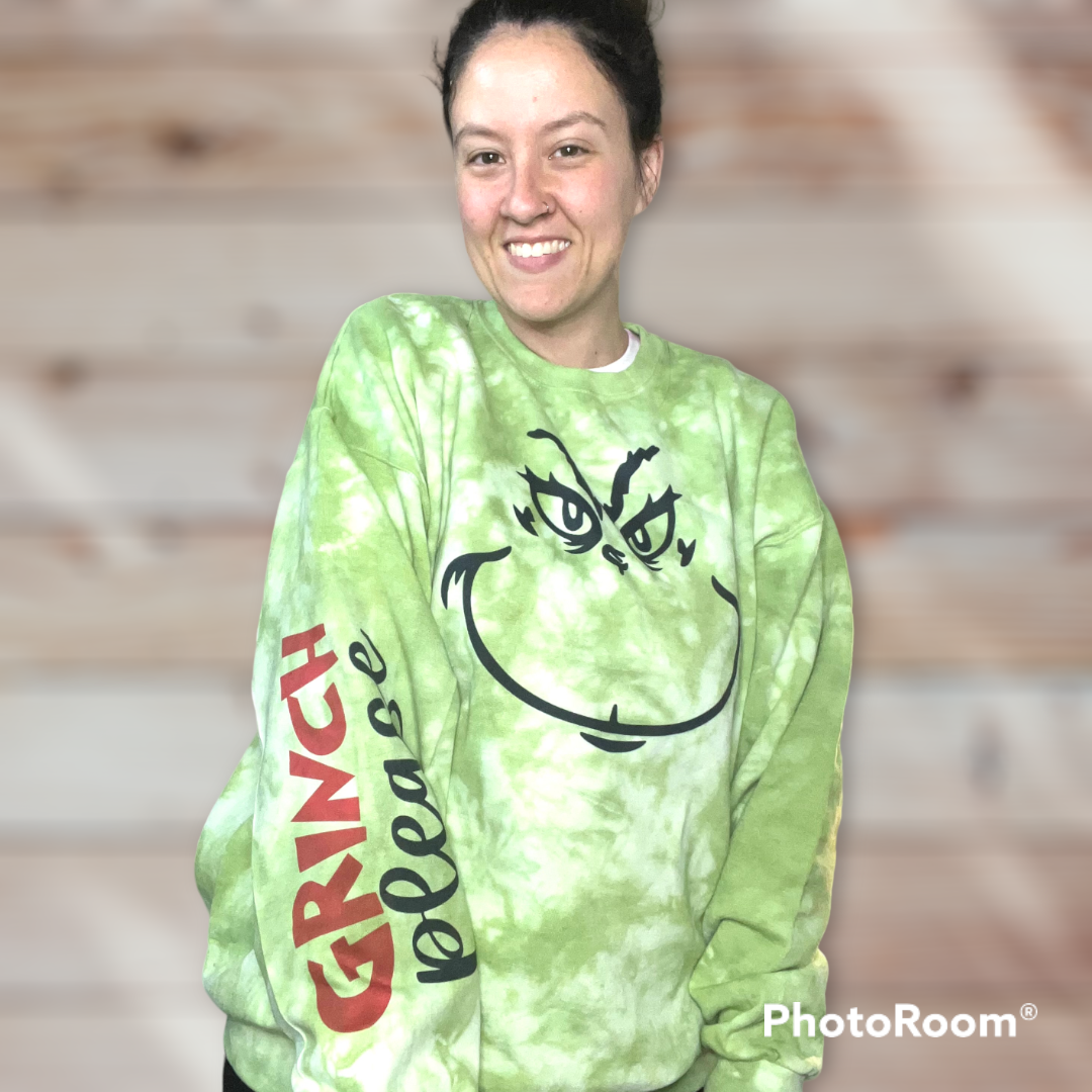 Grinch Please Dyed Sweatshirt