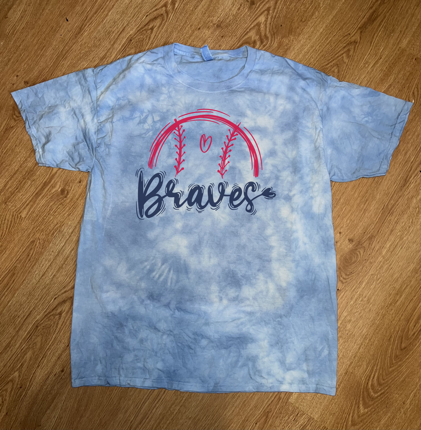 Braves Half Baseball Dyed Tee