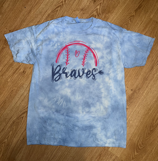Braves Half Baseball Dyed Tee